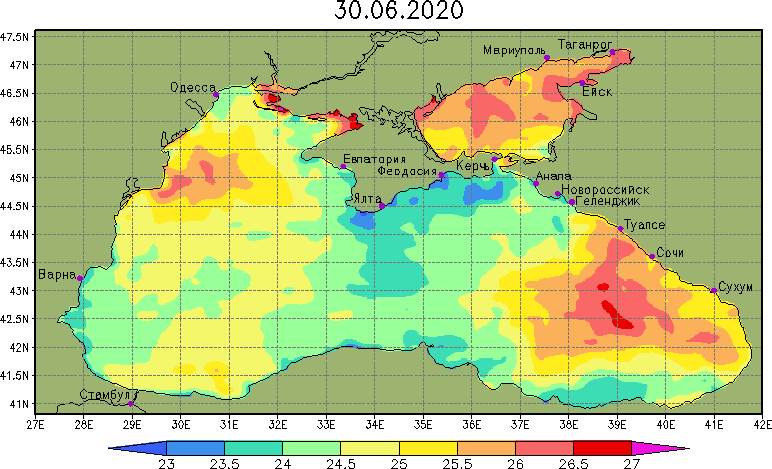 Погода на побережье черного моря карта